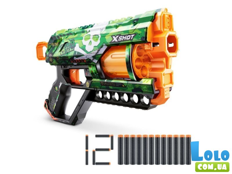 Скорострельный бластер X-Shot Skins Griefer Camo, Zuru