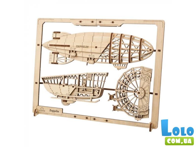 Деревянный механический 3D конструктор Цеппелин, Ugears (70208), 49 дет.