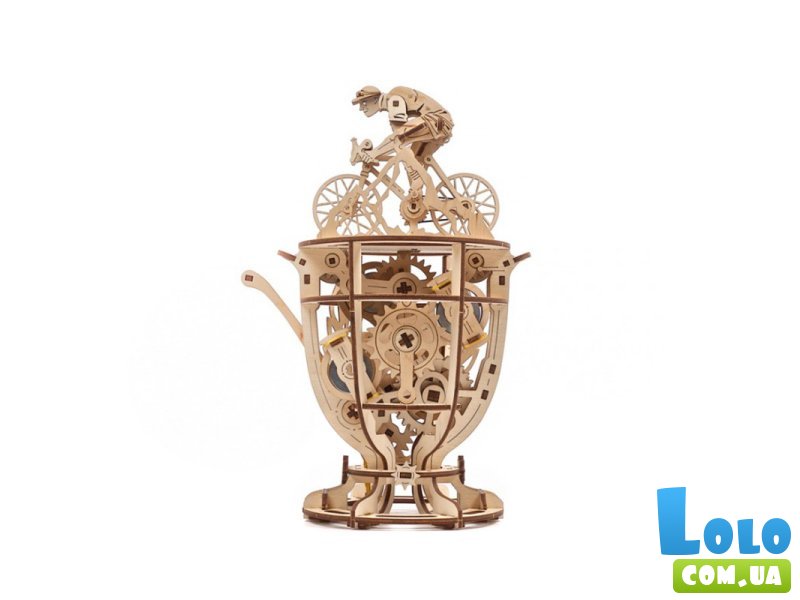 Деревянный механический конструктор Автоматон Велосипедист, Ugears (70148), 189 дет.