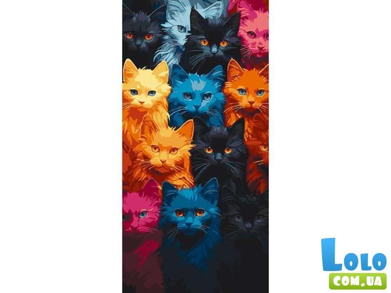 Картина по номерам Кошачья палитра, Art Craft (40х80 см)
