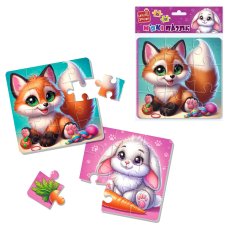 Мягкие пазлы Зайка и лисичка, Vladi Toys, 25 эл.