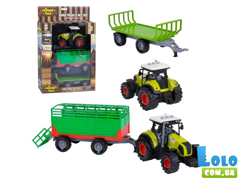 Трактор с прицепами