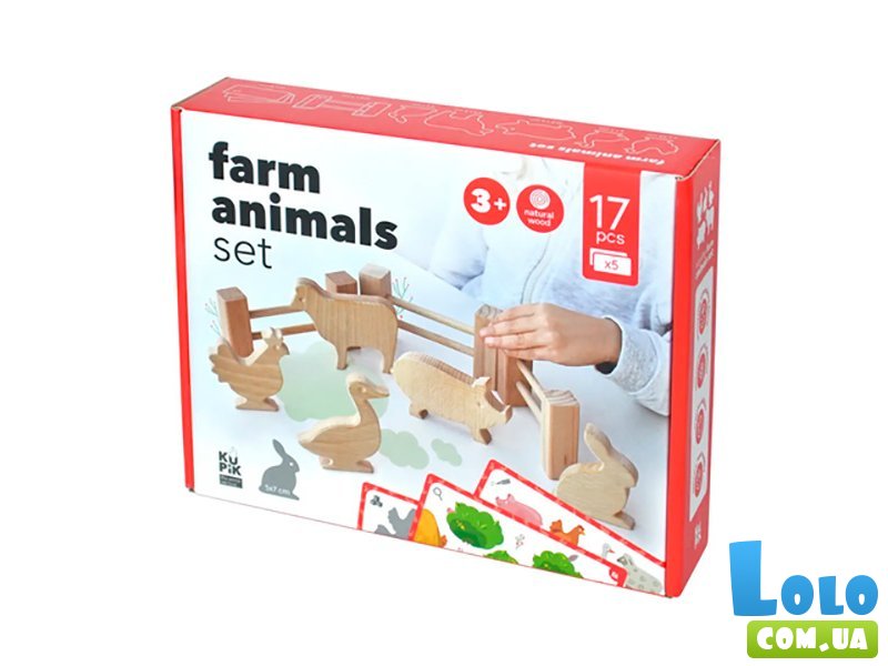 Набор деревянных фигурок Животные на ферме, Igroteco