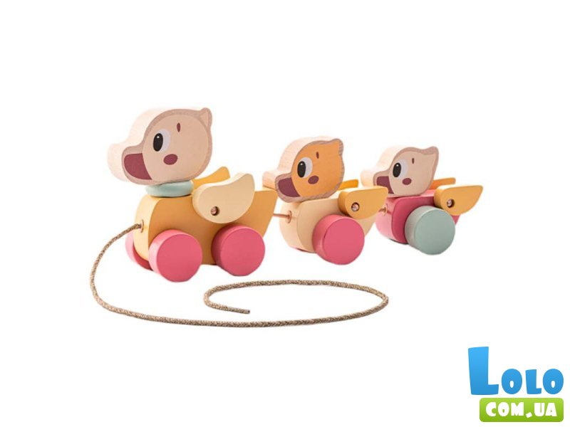 Каталка деревянная Путешествующие утята