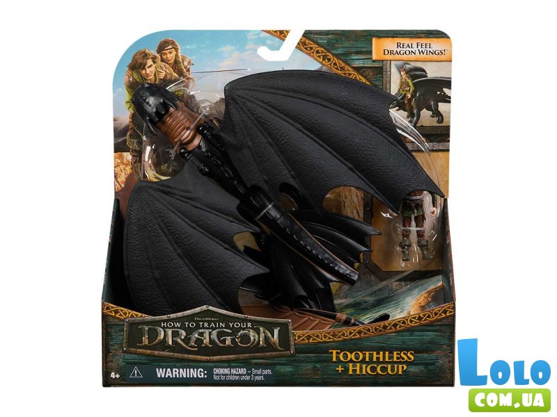 Набор фигурок дракон Беззубик и всадник Иккинг, Spin Master