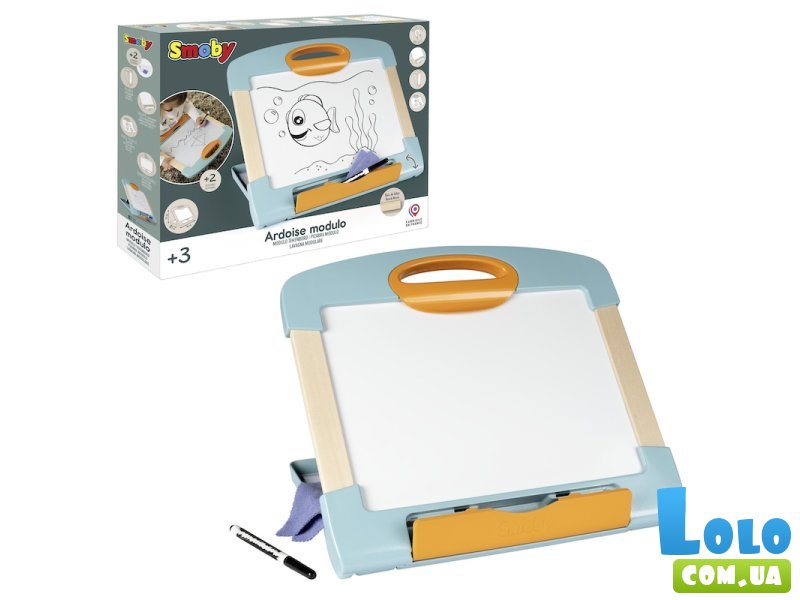 Мобильная деревянная доска для рисования, Smoby
