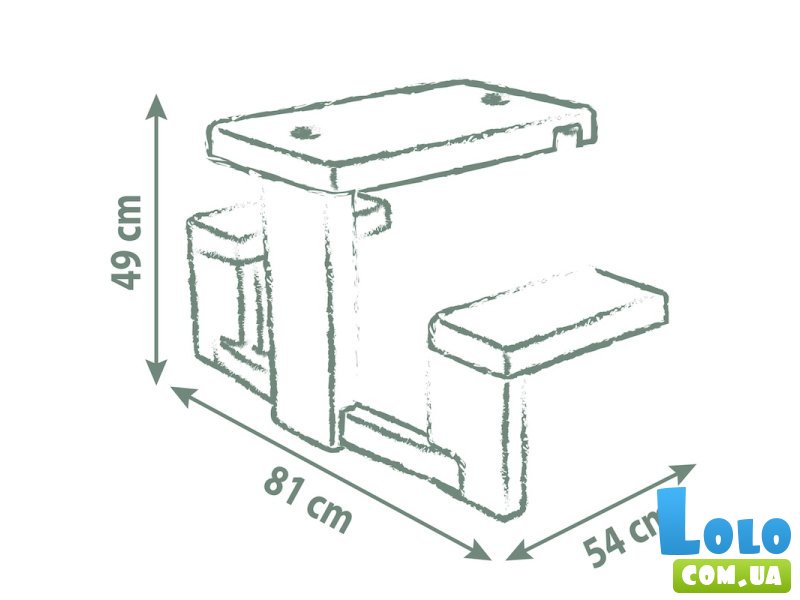 Столик для пикника с лавочками для дома Life, Smoby