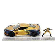 Машина металлическая Шевроле Корвет с фигуркой Росомахи, Jada