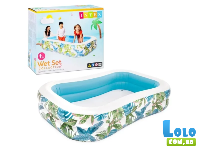 Бассейн надувной Тропики, Intex