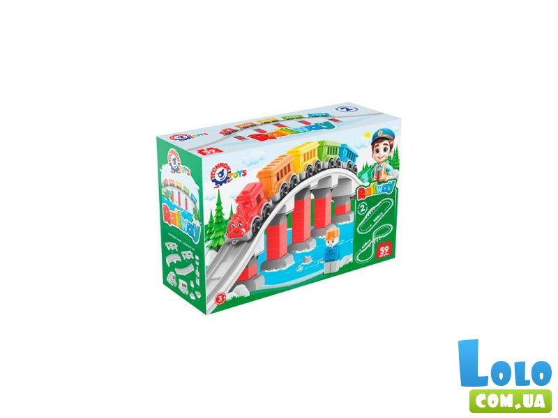Конструктор Железная дорога, ТехноК (1300), 59 дет.