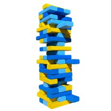 Настольная игра Башня Балансир - Дженга, Igroteco (сине-желтая)