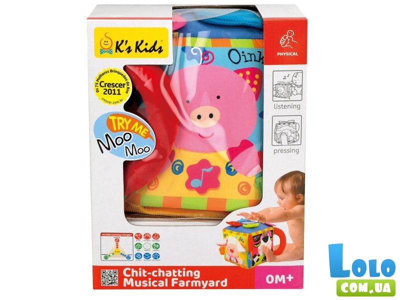 Игрушка развивающая Куб Ферма с музыкальными эффектами, K`s Kids