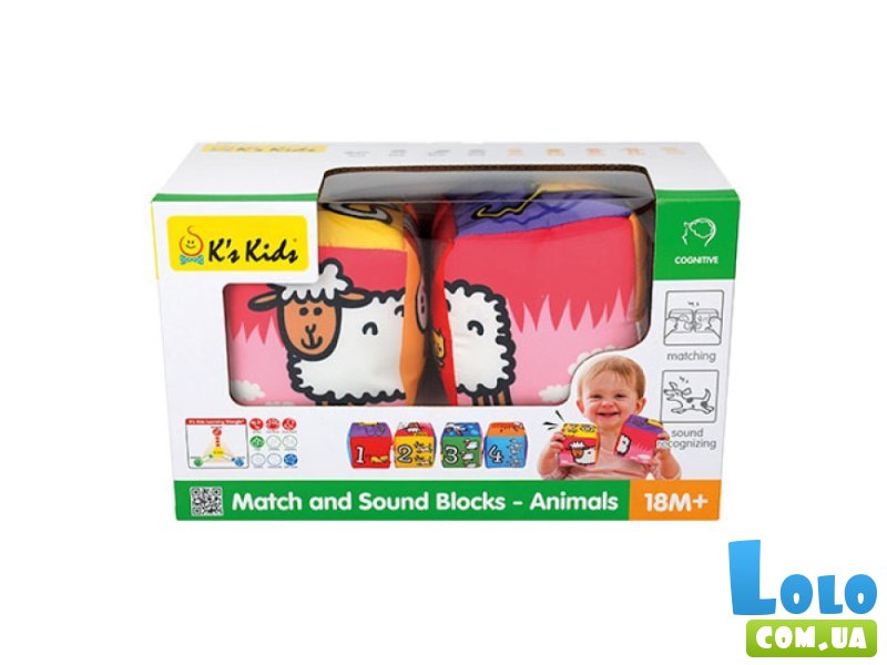 Кубики музыкальные Животные, K`s Kids