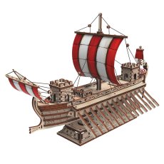 Конструктор механический деревянный 3D Корабль Императорская Трирема Черный Скорпион, Mr.Playwood (000033850), 266 дет.