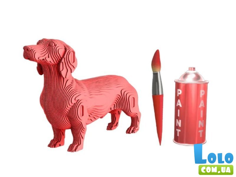 Картонный 3D пазл Такса, Cartonic, 72 эл.