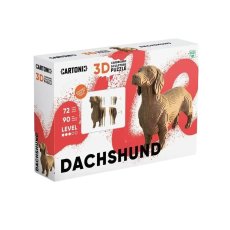 Картонный 3D пазл Такса, Cartonic, 72 эл.