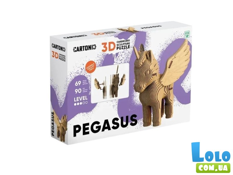 Картонный 3D пазл Пегас, Cartonic, 61 эл.