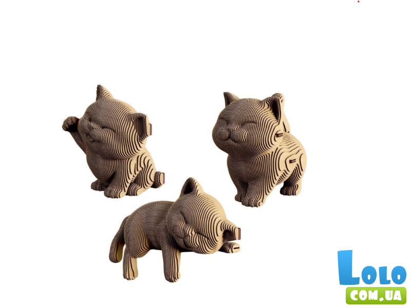 Картонный 3D пазл Котята, Cartonic, 254 эл.