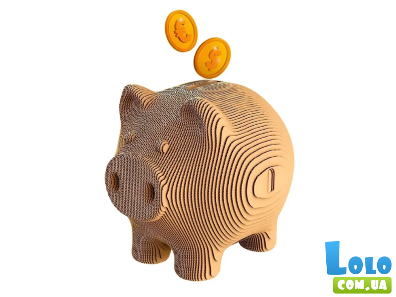 Картонный 3D пазл Свинка копилка, Cartonic, 86 эл.