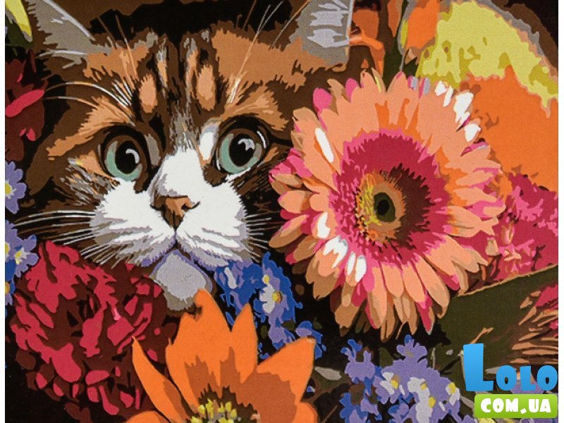 Картина по номерам Мечтающая кошка, Strateg (30х40 см)