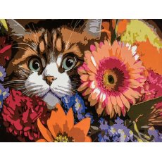 Картина по номерам Мечтающая кошка, Strateg (30х40 см)