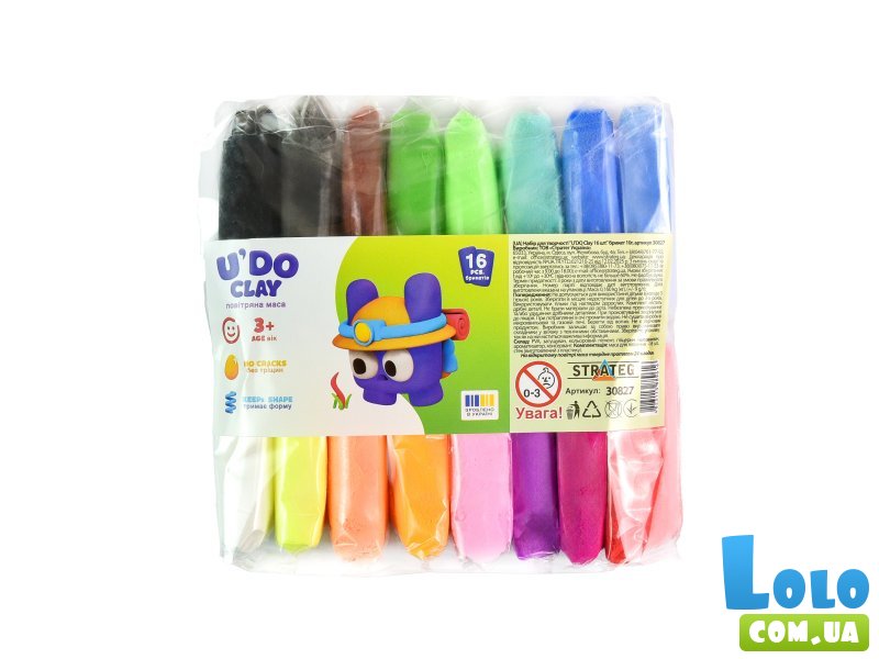 Набор для творчества U'DO Clay, Strateg (16 шт.)