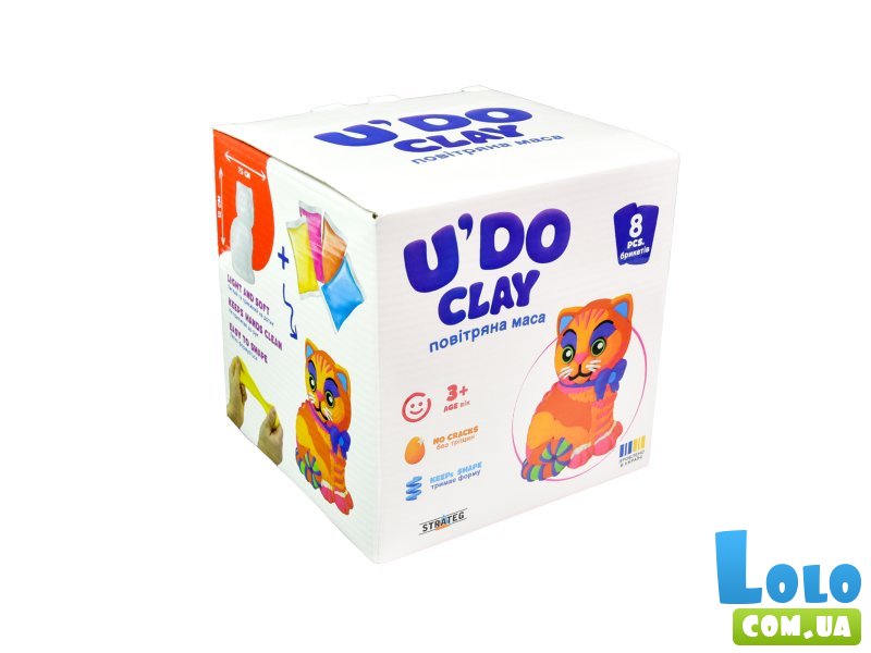 Набор для творчества Лепка. Котик U'DO Clay, Strateg
