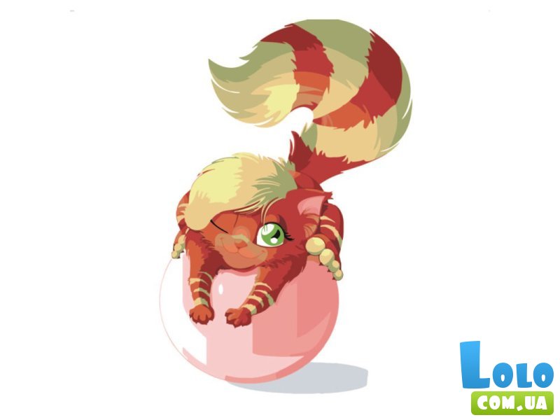 Картина по номерам Спортивная кошечка, Strateg (30х30 см)