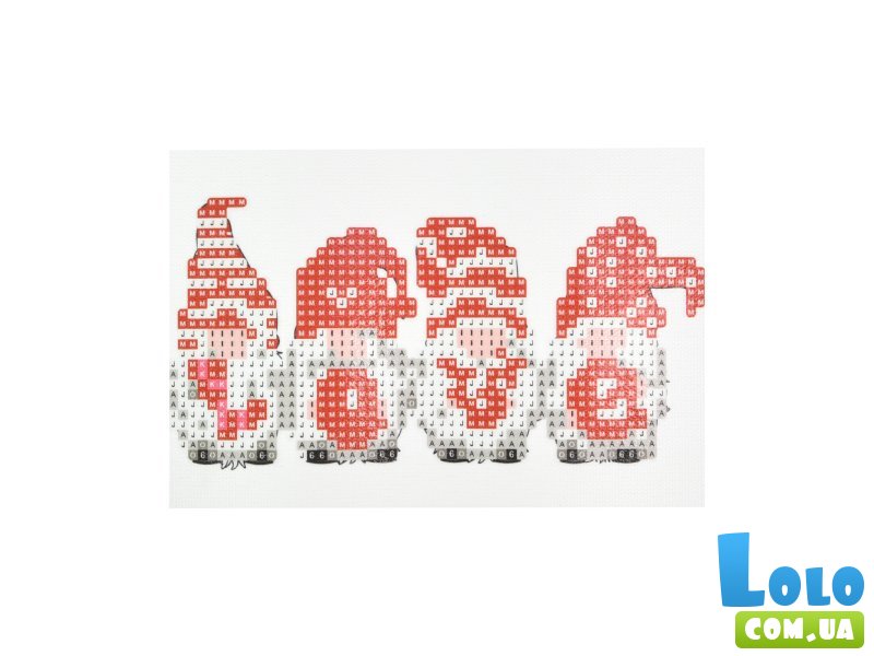 Алмазная мозаика Влюбленные гномики без подрамника, Strateg (10х15 см)