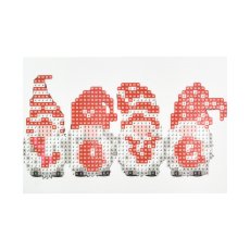 Алмазная мозаика Влюбленные гномики без подрамника, Strateg (10х15 см)