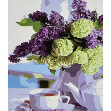 Картина по номерам Утренняя сирень, Strateg (30х40 см)