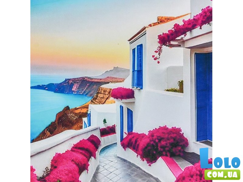 Алмазная мозаика Розовые улицы набережной, Strateg (30х30 см)