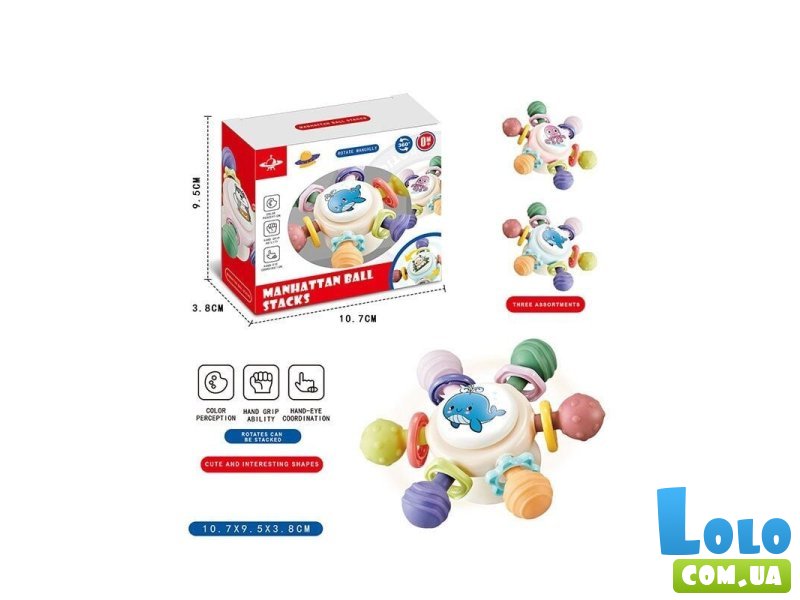 Погремушка-спинер на присоске