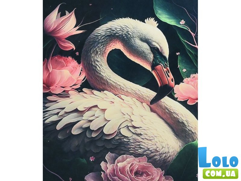 Алмазная мозаика Фламинго в цветах, Strateg (30х40 см)
