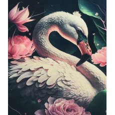 Алмазная мозаика Фламинго в цветах, Strateg (30х40 см)