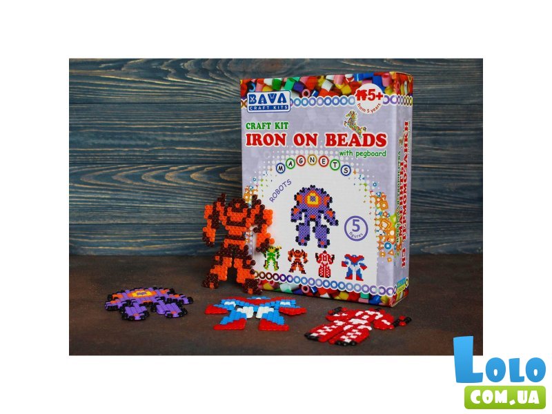 Набор для творчества Магниты из термомозаики Роботы, Умняшка