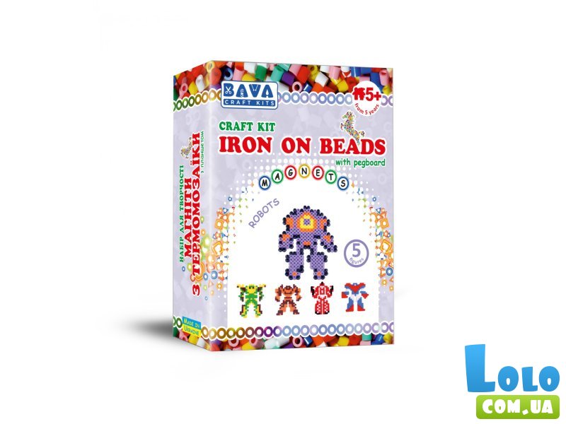Набор для творчества Магниты из термомозаики Роботы, Умняшка