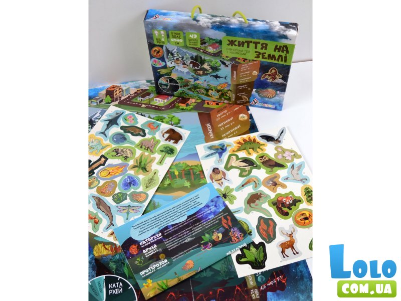 Настольная обучающая игра с наклейками Жизнь на земле, Умняшка