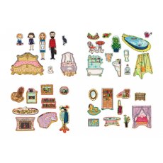 Настольная обучающая игра с наклейками Кукольный домик, Умняшка