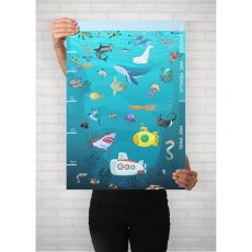 Настольная обучающая игра с наклейками Подводный мир, Умняшка