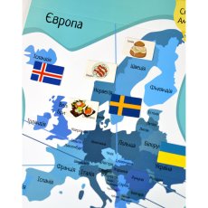 Настольная обучающая игра с наклейками Флаги, Умняшка