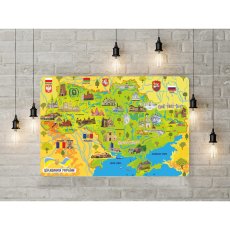 Настольная обучающая игра с наклейками Достопримечательности Украины, Умняшка