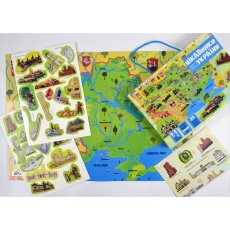 Настольная обучающая игра с наклейками Достопримечательности Украины, Умняшка