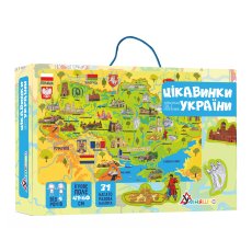 Настольная обучающая игра с наклейками Достопримечательности Украины, Умняшка