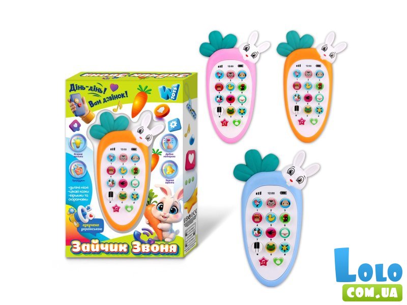 Телефон Зайчик Звоня, WToys (в ассортименте)