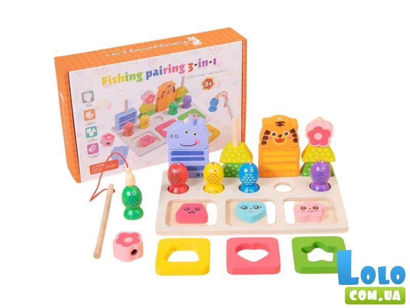 Деревянная логическая игра 3 в 1