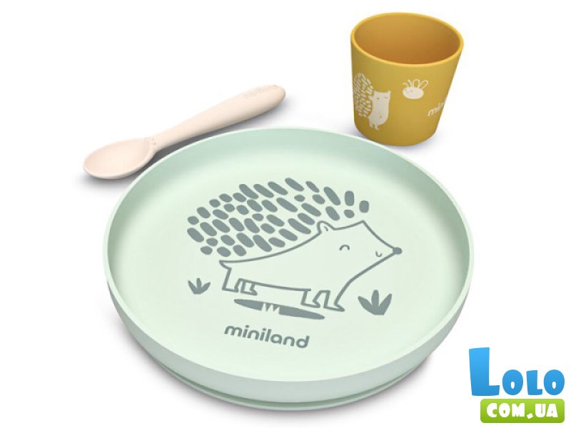 Набор детской силиконовой посуды Forest, Miniland baby