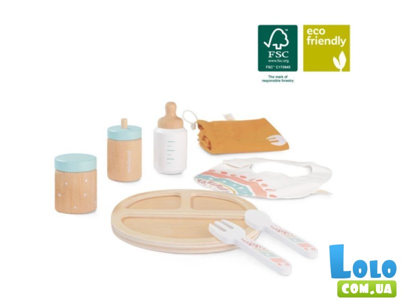 Деревянный игровой набор для кормления, Miniland Educational