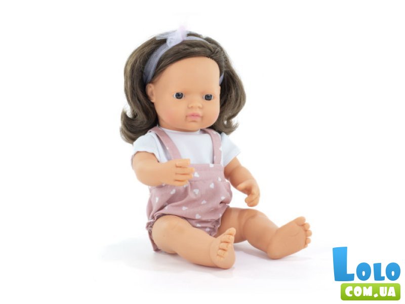 Кукла девочка шатенка в одежде, Miniland Educational