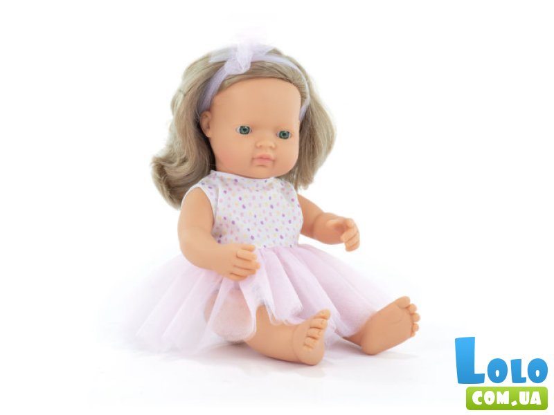Кукла девочка зеленоглазая блондинка в одежде, Miniland Educational